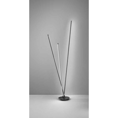 TERAZ FL 47W Stojací lampa, nastav. směr svícení, těleso kov, povrch bílá/černá, difuzor plast opál, LED 47W, 3760lm, teplá 3000K, dotyk stmívání, 230V, IP20, tř.3, rozměry d=260mm, h=1800mm.