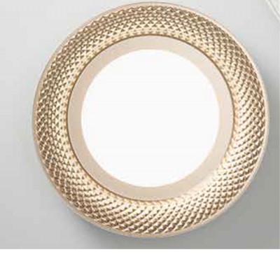 ZARAB PL 30W/40W CCT Stropní svítidlo, základna kov, povrch bílá mat/bílá mat a zlatá mat, dif. plast opál, LED 30W/2400lm, 40W/3200lm, přepín. CCT teplá 3000K-neutr 4000K, stmív., Ra90, 230V, IP20, tř.1, rozměry dle typu.