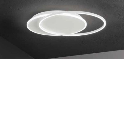 ZECH WL/PL 43W Nástěnné nebo stropní svítidlo, těleso hliník, povrch bílá mat, dif plast opál, LED 43W, 3010lm, teplá 3000K, stmív. TRIAC, Ra80, 230V, IP20, rozměry 475x65mm, svítí nahoru/dolů.