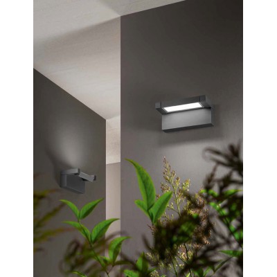 ANDRE WL 36W CCT IP65 Nástěnné venkovní svítidlo, nast. sklon svícení, hliník, černá antracit, dif plast opál, LED 36W, 2900lm,CCT přepín teplota teplá 3000K-neutr 4000K, Ra80, 230V, IP65, tř.1, rozměry 360x80x105mm.