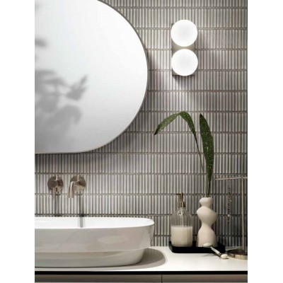 KODE 2x8W IP40 Stropní svítidlo, těleso hliník, povrch šedá, difuzor sklo opál, LED 2x8W, 2x856lm, teplá 3000K, Ra90, 230V, IP40, tř.1, rozměry d=100mm, základna 100x210mm.