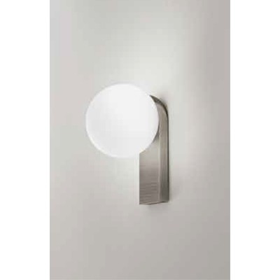 SPORI WL/PL 8W IP44 Nástěnné svítidlo, těleso hliník, povrch bílá/šedá/mosaz, difuzor sklo opál, LED 8W, 956lm, teplá 3000K, Ra90, 230V, IP44, tř.1, rozměry d=130mm, základna 142x220x17mm.
