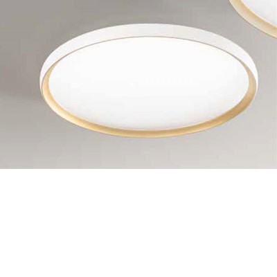 JANAK PL 40W/45W CCT Stropní svítidlo, základna kov, povrch vnější bílá/černá, vnitřní zlatá, dif. plast opál, LED 40W/3505lm, 45W/4437lm, přepín. CCT teplá 3000K-neutr 4000K-denní 6000K, stmív. TRIAC, Ra90, 230V, IP20, tř.1, rozměry dle typu.