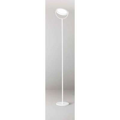 ZILE FL 30W Stojací lampa, nastav. směr svícení, těleso kov, povrch bílá, difuzor plast opál, LED 30W, 2968lm, teplá 3000K, dotyk stmívání, Ra80, 230V, IP20, tř.3, rozměry d=230mm, h=1900mm.