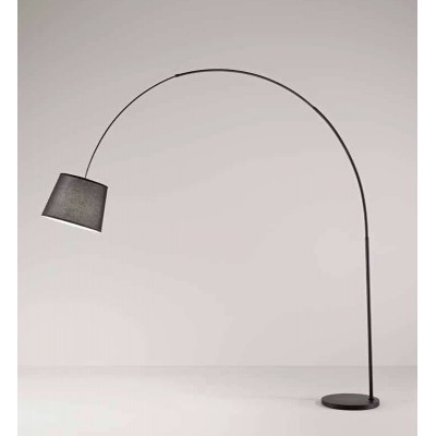 ZNOK FL 1x60W E27 Stojací lampa, nast. směr svícení, základna kov černá/hnědá, stínítko textil černá/hnědá, pro žárovku 1x60W, E27, 230V, IP20, tř.2, rozměry stínítka d=400mm, h=300mm, výška lampy h=2300mm.