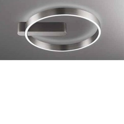 MIRONE WL/PL 52W CCT Nástěnné nebo stropní svítidlo, těleso kov, povrch broušená šedá, dif plast opál, LED 52W, 4160lm, přepín CCT teplá 3000K-neutr 4000K-denní 6000K, Ra80, 230V, IP20, tř.1, rozměry d=575mm, h=80mm.