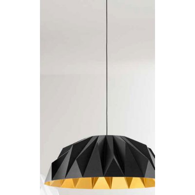 EKTOR HL 20W Závěsné svítidlo, lustr, těleso hliník, vnější povrch bílá/černá, vnitřní zlatá mat, dif plast, LED 20W, 1600lm, teplá 3000K, Ra80, 230V, IP20, tř.1, rozměry d=560mm, h=210mm, vč závěs kabelu l=1500mm, lze zkr.