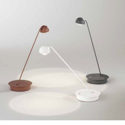 ZVIKY TL 7W CCT Stolní lampa, nast. směr svícení, těleso kov, povrch černá antracit/bílá/hnědá, dif sklo, LED 7W, 688lm, dotyk CCT přepín teplota teplá 3000K-6000K, stmív, Ra90, 230V, IP20, tř.3, rozměry d=60mm, h=470mm.