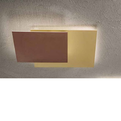 TULPO WL/PL 48W Nástěnné nebo stropní svítidlo, nast. směr svícení, těleso kov, povrch zlatá+hnědá, dif plast opál, LED 48W, 3840lm, teplá 3000K, Ra80, 230V, IP20, tř.1, rozměry 730x580mm.