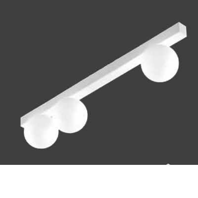 PALIO WL/PL 3x9W G9 Stropní nebo nástěnné svítidlo, těleso kov, povrch bílá mat, difuzor sklo opál, pro žárovku 3x9W, G9, 230V, IP40, tř.1, rozměry 600x135x30mm, difuzor: d=100mm.
