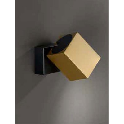 VESTAO SQ 1x35W GU10 Nástěnné svítidlo, čtvercové, nast. směr svícení, těleso kov, povrch černá, pro žárovku 1x35W, GU10, rozměry 60x60x95mm, stínítko SAMOSTANĚ
