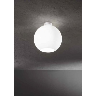 LAUCHSTAT PL 1x60W E27 Stropní svítidlo, základna kov, povrch bílá, difuzor sklo opál, pro žárovku 1x60W, E27, 230V, IP20, tř.1, rozměry d=300mm, h=310mm.