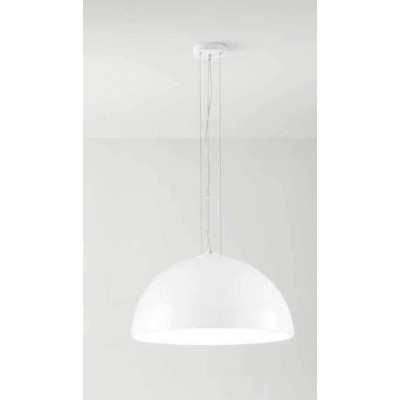PRESCOT HL 1x60W Závěsné svítidlo, těleso kov, povrch bílá, stínítko sklo opál lesk, pro žárovku 1x60W, E27, 230V, IP20, tř.1, rozměry d=500mm, h=250mm, vč závěs kabelu l=1500mm, lze zkr.