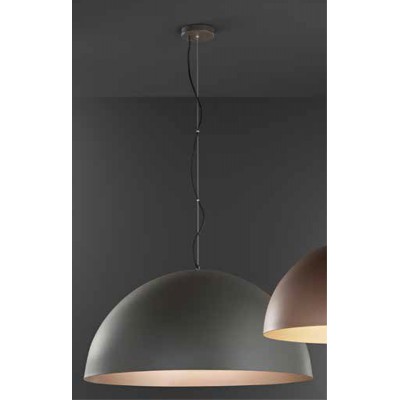 MANARIN HL 1x60W E27 Závěsné svítidlo, těleso kov, povrch věnjší šedá, vnitřní hnědá, pro žárovku 1x60W, E27, 230V, IP20, tř.1, rozměry d=500mm, h=250mm, vč závěs kabelu l=3000mm, lze zkr.