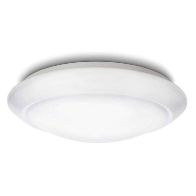 CINNABAR Stropní, přisazené svítidlo, základna kov, povrch bílá, difuzor plast opál, LED 1x16W, teplá 2700K, 1100lm/cca 60W žár, 230V, IP20, tř.1, rozměry d=320mm, h=79mm