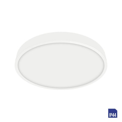 SANSE R Stropní svítidlo, těleso hliník, povrch bílá, difuzor plast opál, LED 12W, 1080lm, neutrální 4000K Ra80, 230V, do koupelny IP44, tř.1, rozměry d=140mm, h=24mm