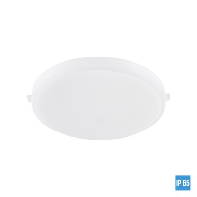 NIKO R Stropní vestavné svítidlo kruhové, těleso hliník, povrch bílá, difuzor opál, LED 8W/800lm, 13W/1300lm, 20W/2500lm, neutrální 4000K, 230V, IP65, tř.2, rozměry dle typu.