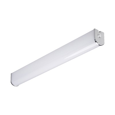 PARLA Nástěnné svítidlo k zrcadlu, těleso plast chrom, difuzor plast opál, LED 15W/1200lm, 20W/1600lm, neutrální 4000K, 230V, zvýš. krytí IP44, rozměry dle typu.