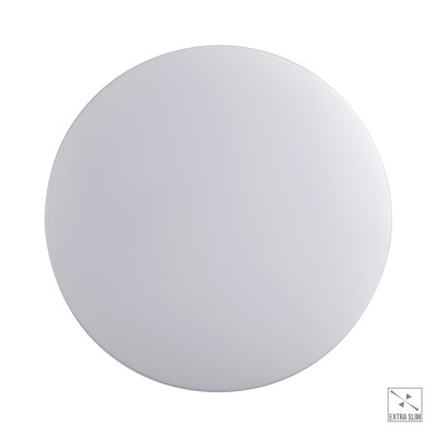 LUCI R Stropní přisazené, kruhové svítidlo, těleso kov, povrch bílá, difuzor plast opál, LED 24W, neutrální 4000K, 2560lm, Ra80, 230V, IP20, tř.1, rozměry d=330mm, h=70mm.