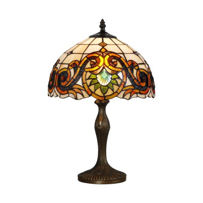 ABEVIL TL II Stolní dekorativní lampa, těleso kov, povrch antická hnědá, difuzor sklo, pro žárovku 1x40W, E27, 230V, IP20, tř.2, d=300mm, h=490mm.