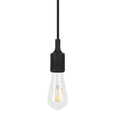 NIION 1X60W E27 Závěsný kabel s objímkou, těleso silikon, povrch černá/žlutá/červená/zelená, pro žárovku 1x60W, E27, 230V, IP20, tř.1. rozměry d=80mm, včetně závěsného kabelu s textilním úpletem h=1500mm, lze zkrátit