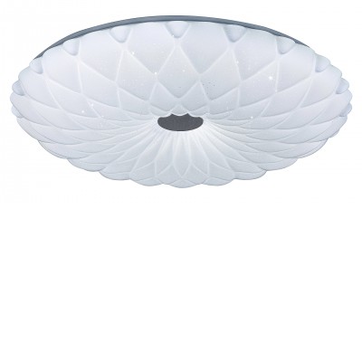 GELA stropní svítidlo LED 72W VÝPRODEJ Stropní svítidlo, zákl kov, bílá, difuzor plast opál, efekt hvězdné oblohy, LED 72W, 4320lm, dálk. ovl stmívání, nast teplota CCT, teplá 3000K - denní 6500K, Ra80, 230V, IP20. rozměry d=48