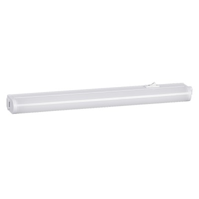 ARIZ WALL LED Nástěnné svítidlo, základna plast bílá, difuzor plast mat, LED 1x7W, teplá 3000K, 550lm, 230V, IP20, tř.1. rozměry 518x23x35mm, vč. vypínače
