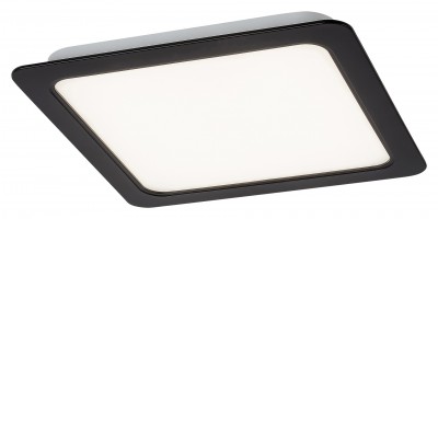 CARUM SQ 17W Stropní svítidlo, těleso plast černá, difuzor plast opál, LED 17W, neutrální 4000K, 1500lm, 230V, IP20, tř.2, rozměry 170x170mm.