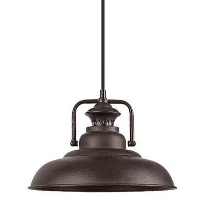 ALGERER PENDANT 1x60W E27 Závěsné svítidlo, základna kov, stínítko kov, povrch lak černá mat, pro žárovku 1x60W, E27, 230V, IP20, tř.1. rozměry d=310mm, vč. závěsného kabelu s textilním úpletem l=1200mm, lze zkrátit