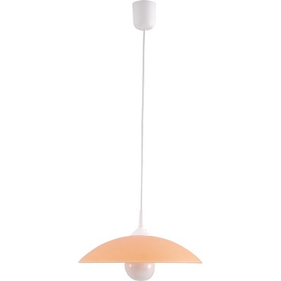 PERENTILA PENDANT 1x60W E27 Závěsné svítidlo, základna plast bílá, stínítko sklo oranžová, 1x60W, E27, 230V, IP20, tř.1. rozměry d=325mm, včetně závěsu l=900mm, lze zkrátit