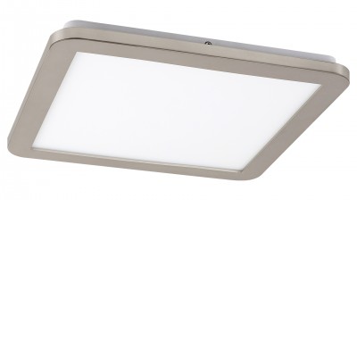 ALLESANDRIA LED 18W/24W SQ IP44 Stropní přisazené svítidlo, těleso kov, povrch chrom, difuzor plast opál, LED 18W/1200lm, 24W/1500lm, teplá 3000K, 230V, do koupelny IP44, tř.1. rozměry dle typu.