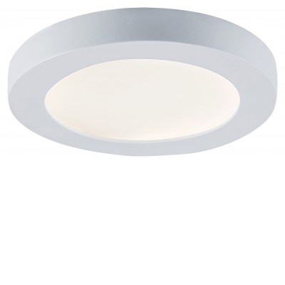 BENEDICT 3W, IP44 Stropní přisazené svítidlo, těleso plast bílá, difuzor plast opál, LED 3W, neutrální 4000K, 230lm, 230V, do koupelny IP44, tř.2, rozměry d=85mm, h=10mm.