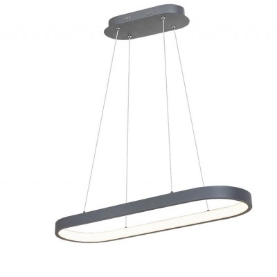 ATONIS Závěsné svítidlo, základna kov, povrch šedá, difuzor plast opál, LED 84W, 4854lm, neutrální 4000K, Ra80,  stmívání STEP, stiskem vypínače, 230V, IP20, d=900mm, vč.záv.kabelu l=1200mm, lze zkrátit
