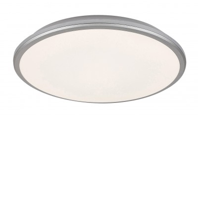 TETRAHIT 18W Stropní svítidlo, těleso plast stříbrná, difuzor plast opál, LED 18W, neutrální 4000K, 1220lm, 230V, IP20, tř.2, rozměry d=270mm, h=60mm.