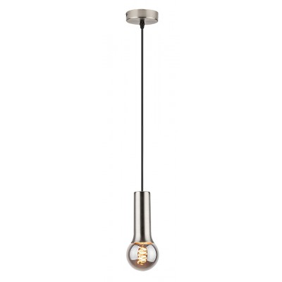 HARPAGO 1x40W, E27 Závěsné kabel s objímkou, základna kov, povrch chrom, pro žárovku 1x40W, E27, 230V, IP20, tř. 2, rozměry d=70mm. h=150mm, vč závěs kabelu l=1200mm, lze zkrátit.