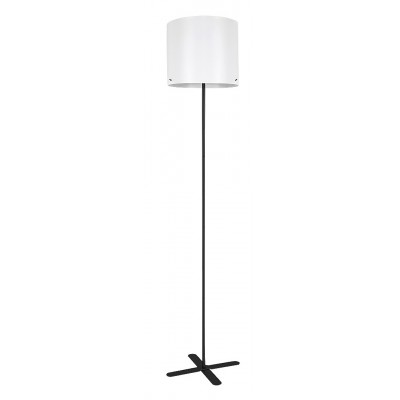 CHLORELA 1x40W, E27 Stojací lampa, těleso kov, povrch černá/stříbrná, stínítko plast bílá, pro žárovku 1x40W, E27, 230V, IP20, tř.2, rozměry d=300mm, h=1490mm.