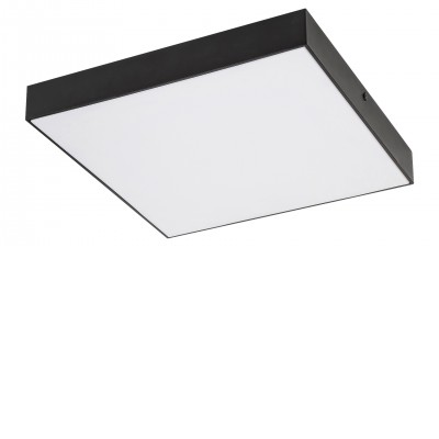 MELILOB SQ 18W, CCT, IP44 Stropní venkovní svítidlo, těleso kov, černá, difuzor plast opál, LED 18W,  přepínačem CCT nast teplota teplá 2800K, neutrální 4000K, denní 6000K, 1800lm, tř.2, 230V, IP44, rozměry 175x175x40mm.