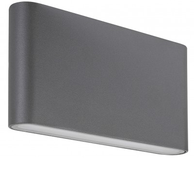PROG venkovní nástěnné svítidlo LED 12W Nástěnné venkovní svítidlo, těleso kov, povrch antracit, difuzor sklo opál, LED 2x6W, 528lm, neutrální 4000K, 230V, IP54, tř.1. rozměry 170x90x30mm, svítí nahoru, dolů