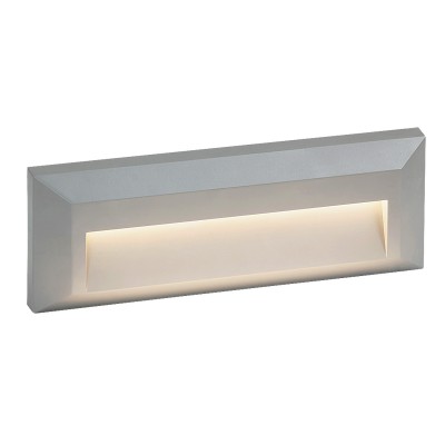 BULETINO, LED 1,6W, IP65 Nástěnné venkovní svítidlo, zákldna plast šedostříbrná mat, difuzor plast mat, LED 1x1,6W, neutrál 4000K, 103lm, 230V, IP65, tř.1. rozměry 230x80x27mm, svítí dolů