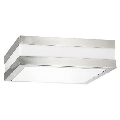 SURT SQUARE 2X11W E27 Stropní svítidlo,základna kov, povrch dle typu, difuzor plast opál, pro žárovku 2x11W, E27, 230V, do koupelny IP44, tř.1. rozměry 285x285x85mm