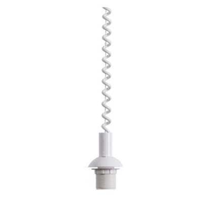 ATOO 1x60W E27 STAHOVACÍ Závěsný kabel s objímkou, těleso plast, povrch bílá lesk, pro žárovku 1x60W, E27, 230V, IP20, tř.1. stahovací závěs h=500-1000mm