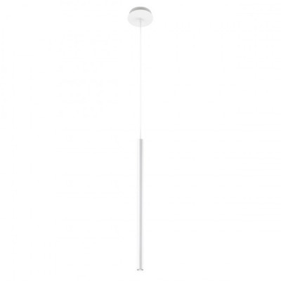 ARUTICA Závěsné bodové svítidlo, těleso kov, povrch bílá mat, LED 7W, teplá 3000K, 390lm, 230V, IP20, tř.1. rozměry l=550mm, d=25mm, včetně závěsu h=1593mm, lze zkrátit