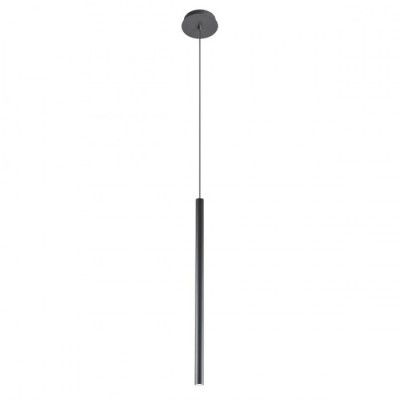 ARUTICA Závěsné bodové svítidlo, těleso kov, povrch černá mat, LED 7W, teplá 3000K, 390lm, 230V, IP20, tř.1. rozměry l=550mm, d=25mm, včetně závěsu h=1593mm, lze zkrátit