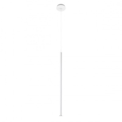 ARUTICA Závěsné bodové svítidlo, těleso kov, povrch bílá mat, LED 7W, teplá 3000K, 390lm, 230V, IP20, tř.1. rozměry l=750mm, d=25mm, včetně závěsu h=1793mm, lze zkrátit