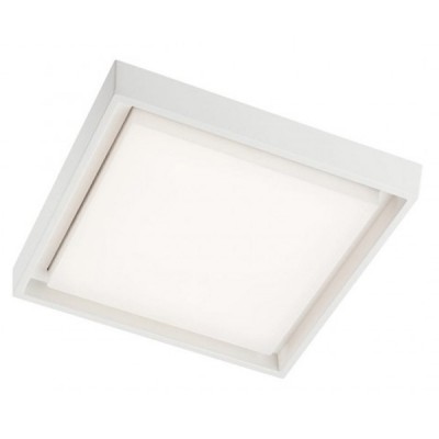 ORIADI SQUARE LED 25W, IP54 Stropní venkovní svítidlo čtvercové, základna hliník, povrch lak bílá mat, difuzor plast opál, LED 1x25W, teplá 3000K, 1950lm, 230V, IP54, tř.1. rozměry 270x270x54mm