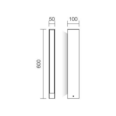 ZANY single, LED 11W, IP65 Venkovní sloupkové svítidlo, těleso hliník, povrch hnědá rusty, difuzor plast opál, LED 11W, 880lm, teplá 3000K, 230V, IP54, tř.1, rozměry h=600mm, 50x100mm, single