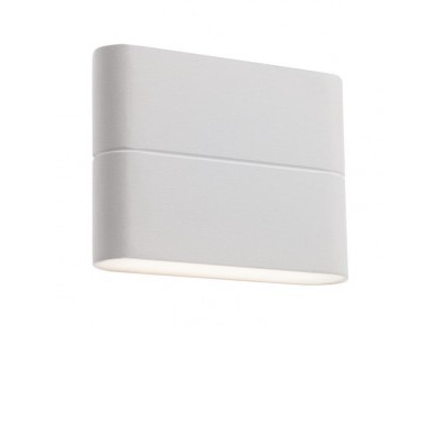 SARKA, LED 6W, IP54 Nástěnné venkovní svítidlo, těleso hliník, povrch bílá mat, difuzor plast opál, LED 6W, 572lm, teplá 3000K, Ra80, 230V, IP54, tř.1, rozměry 115x90x30mm, svítí nahoru/dolů.