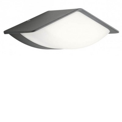 RIKSBERG, LED 8W, IP54 Nástěnné venkovní svítidlo, těleso kov, povrch tmavě šedá, difuzor plast opál, LED 8W, 775lm, teplá 3000K, 230V, IP54, tř.1, Ra80, rozměry 233x77x91mm.