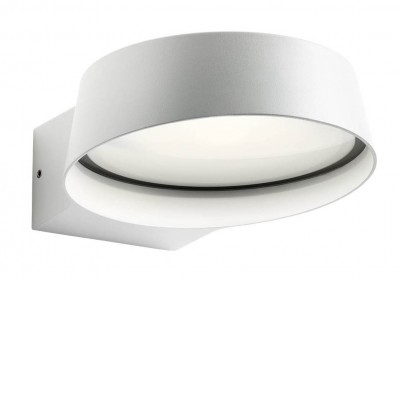 HADSTEN W, 12W, IP54 Nástěnné venkovní svítidlo, těleso kov, povrch bílá mat, difuzor sklo, LED 12W, 1320lm, teplá 3000K, 230V, IP54, tř.1, Ra80, rozměry d=162mm.