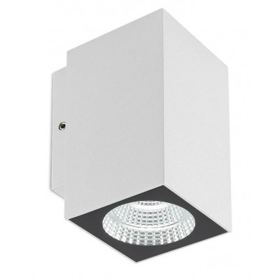 HOLSTEBRO 1x3W, IP65 Nástěnné venkovní svítidlo, těleso kov, povrch bílá mat, LED 1x3W, 360lm, teplá 3000K, Ra82, 230V, IP65, tř.1, rozměry 58,5x58,5x103mm, svítí dolů.